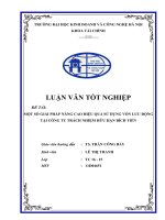 Một số giải  pháp nâng cao hiệu quả sử dụng vốn lưu động tại công ty trách nhiệm hữu hạn bích tiến 