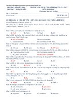 Đề thi thử hóa học chuyên sư phạm lần 2 2017