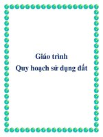 Giáo trình quy hoạch sử dụng đất
