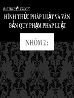 hình thức pháp luật và văn bản pháp luật