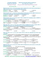 Đề Luyện Thi Quốc Gia THPT 2017