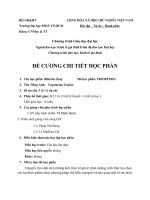 Đề cương chi tiết học phần Món ăn chay (Trường đại học sư phạm kĩ thuật TP.HCM)