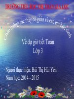 Tiết 54 luyện tập. Môn toán lớp 3