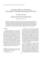 Tác động của Khu vực Thương mại Tự do ASEAN - Hàn Quốc đến thương mại Việt Nam
