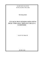 Xây dựng phần mở rộng kiểm chứng thuộc tính logic thời gian tuyến tính cho Java Pathfinder