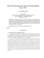 Thực tiễn áp dụng luật phá sản doanh nghiệp năm 1993