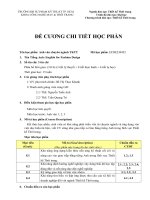 Đề cương chi tiết học phần Anh văn chuyên ngành thiết kế thời trang (Trường đại học sư phạm kĩ thuật TP.HCM) 