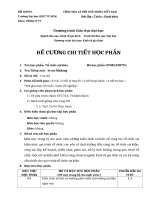 Đề cương chi tiết học phần Tổ chức sự kiện (Trường đại học sư phạm kĩ thuật TP.HCM) 