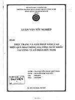 LUẬN ÁN THỰC TRẠNG VÀ GIẢI PHÁP NÂNG CAO HIỆU QUẢ HOẠT ĐỘNG GIA CÔNG XUẤT KHẨU