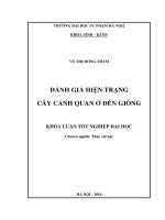 Đánh giá hiện trạng cây cảnh quan ở đền gióng 