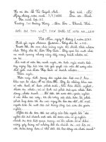 BÀI dự THI VIẾT THƯ QUỐC tế UPU 