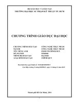 Chương trình đào tạo ngành công nghệ thực phẩm (Trường đại học sư phạm kĩ thuật TP.HCM)