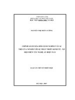 Chính sách xóa đói giảm nghèo và vai trò của nó đối với sự phát triển kinh tế xã hội miền Tây Nghệ An hiện nay (LA tiến sĩ)