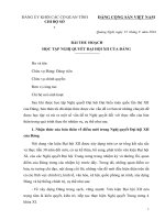 Bai thu hoach nghi quyet TW4 khoa XII