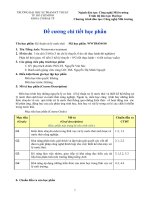 Đề cương chi tiết môn học Kỹ thuật xử lý nước thải (Trường đại học sư phạm kĩ thuật TP.HCM)