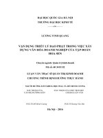 Vận dụng triết lý đạo Phật trong việc xây dựng văn hóa doanh nghiệp của tập đoàn Hoa Sen