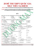 FB  THÍCH học CHUI 20 đề THI THPT QUỐC GIA mục TIÊU 5 6 điểm