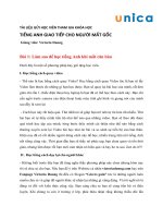 Tiếng anh giao tiếp cho người mất gốc