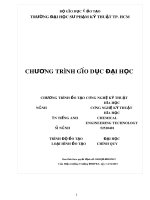 Chương trình đào tạo ngành công nghệ kĩ thuật hoá học (Trường đại học sư phạm kĩ thuật TP.HCM)