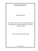 Thực trạng tìm kiếm các loại hình điều trị của gia đình dành cho trẻ có rối loạn tâm thần tại Yên Bái