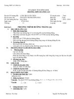 GIÁO án PHƯƠNG TRÌNH ĐƯỜNG THẲNG