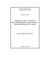 Tính chuẩn tắc của họ hàm phân hình một biến và bài toán duy nhất đối với đa thức vi phân (LA tiến sĩ )