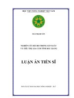 Nghiên cứu rủi ro trong sản xuất và tiêu thụ gia cầm tỉnh Bắc Giang
