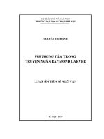 Phi trung tâm trong truyện ngắn raymond carver (LA tiến sĩ)