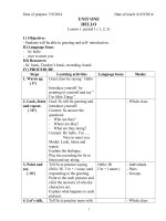 TRỌN BỘ GIÁO ÁN TIẾNG ANH LOP 3 SÁCH MỚI BGD