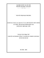 Đánh giá năng lực quản lý các lớp chuyên viên chính của Học viện Hành chính Quốc gia dưới góc nhìn học viên