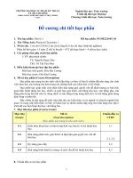 Đề cương chi tiết môn học Hoá lý 1 (Trường đại học sư phạm kĩ thuật TP.HCM) 