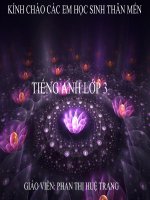 giáo án điện tử unit 1 sách tiếng anh lớp 3 mới