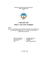 ĐỀ XUẤT GIẢI PHÁP TRUYỀN THÔNG CHO DÒNG sản PHẨM OTC  tại THỊ TRƯỜNG MIỀN bắc của CÔNG TY dược PHẨM  SHINPOONG DAEWOO bùi ĐÌNH CHIẾN 11130528 