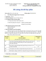 Đề cương chi tiết môn học Đồ án xử lý nước cấp (Trường đại học sư phạm kĩ thuật TP.HCM)