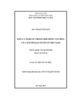 Dân ca nghi lễ trong đời sống văn hóa của người Dao Tuyển ở Việt Nam (LA tiến sĩ)