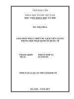 Giải pháp phát triển du lịch tiền giang trong hội nhập kinh tế quốc tế (tt) 