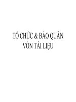 Tổ chức và bảo quản vốn tài liệu  dành cho sinh viên và cán bộ chuyên ngành Thư viện