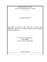 Tổng hợp và đánh giá khả năng xử lí anion asen, photphat, cromat của vật liệu MnO2 kích thước nanomet trên nền pyroluzit