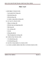 Báo cáo chuyên đề Trang thiết bị công trình