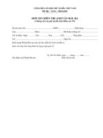 Đơn xin miễn thi anh văn đầu ra (Trường đại học sư phạm kĩ thuật TP.HCM)