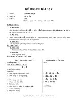 GIÁO ÁN TIẾNG VIỆT LỚP 1 TUẦN 4 CHUẨN