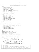 BÀI TẬP SƠ ĐỒ CHUYỂN HÓA ÔN HSG 10