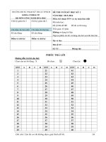 Đáp án thi học kì môn Kĩ thuật PTN và an toàn hoá chất đề 3 (Trường đại học sư phạm kĩ thuật TP.HCM)