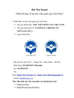 Bài thu hoạch: Buổi đi thực tế tại Thư viện Quốc gia Việt Nam