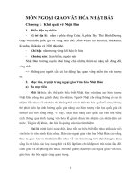 MÔN NGOẠI GIAO VĂN HÓA NHẬT BẢN