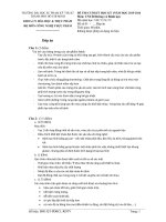 Đáp án thi học kì môn Công nghệ chế biến bánh kẹo đề 1 (Trường đại học sư phạm kĩ thuật TP.HCM)