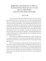 PHÂN TÍCH ĐÁNH GIÁ VAI TRÒ CỦA NGÀNH GIÁO DỤC TRONG QUẢN LÝ VẤN ĐỀ TIÊU CỰC HỌC ĐƯỜNG  Ở TRƯỜNG PHỔ THÔNG TRUNG HỌC
