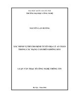 Xác minh vị trí cho định tuyến địa lý an toàn trong các mạng cảm biến không dây