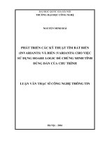 Phát triển các kỹ thuật tìm bất biến (Invariants) và biến (Variants) cho việc sử dụng Hoare Logic để chứng minh tính đúng đắn của chu trình