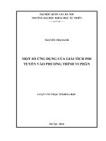 Một số ứng dụng của giải tích phi tuyến vào phương trình vi phân